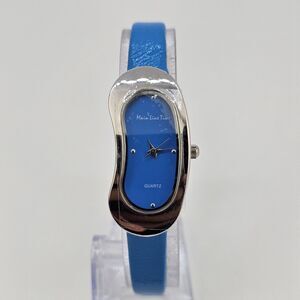 Main Line‎ Time Women's Watch 20MM Blue Dial Blue Leather Bands New Battery